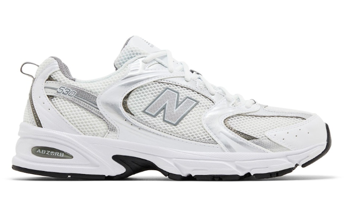 New Balance 530 White Silver Metallic MR530AD Casual Running Shoes