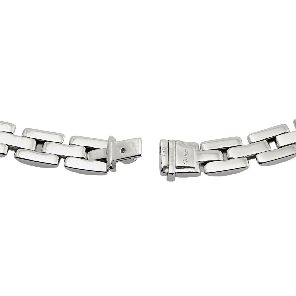 Cartier Mayon Pantale Necklace 18K White Gold Diamond