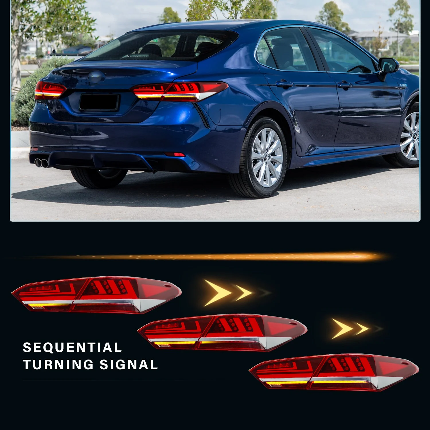 Full LED Tail Lights Assembly For Toyota Camry  2018-2022