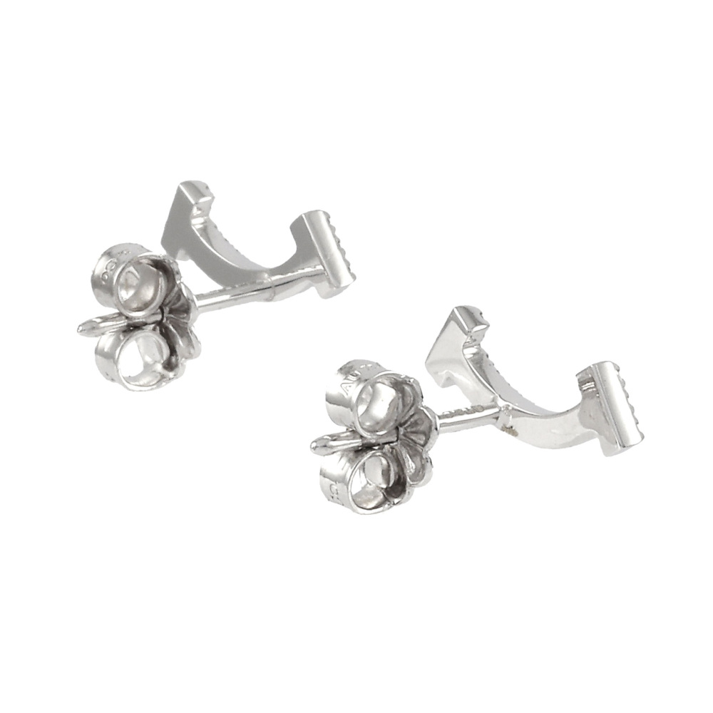 Tiffany & Co. Tiffany T Smile Earrings 18K White Gold Diamond 60150739