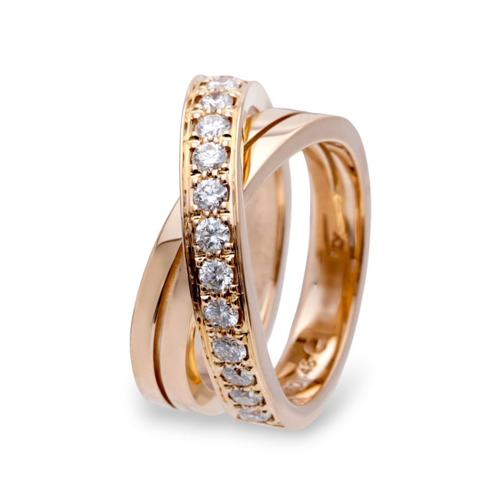 Cartier Ethancel Do Ring 18K Rose Gold Diamond B4095700