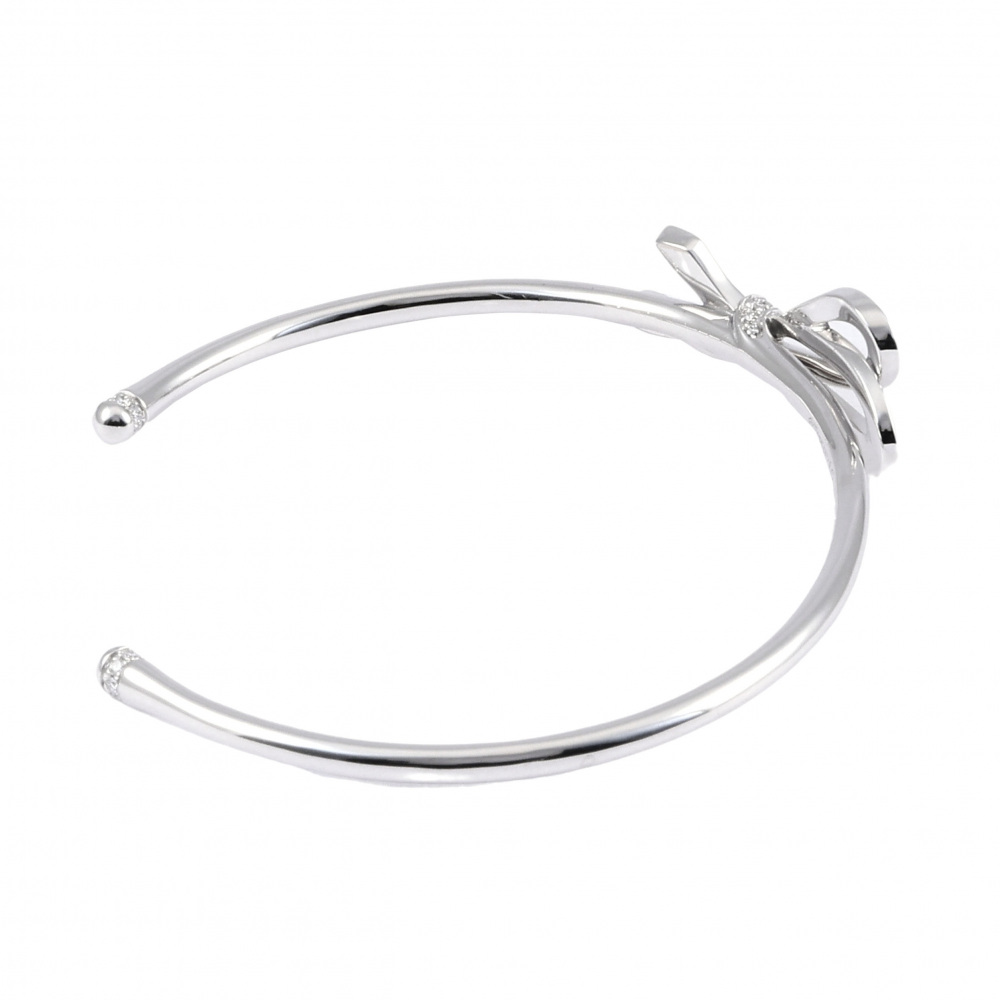 Tiffany & Co. Tiffany Bow Ribbon K18WG White Gold Bracelet Diamond