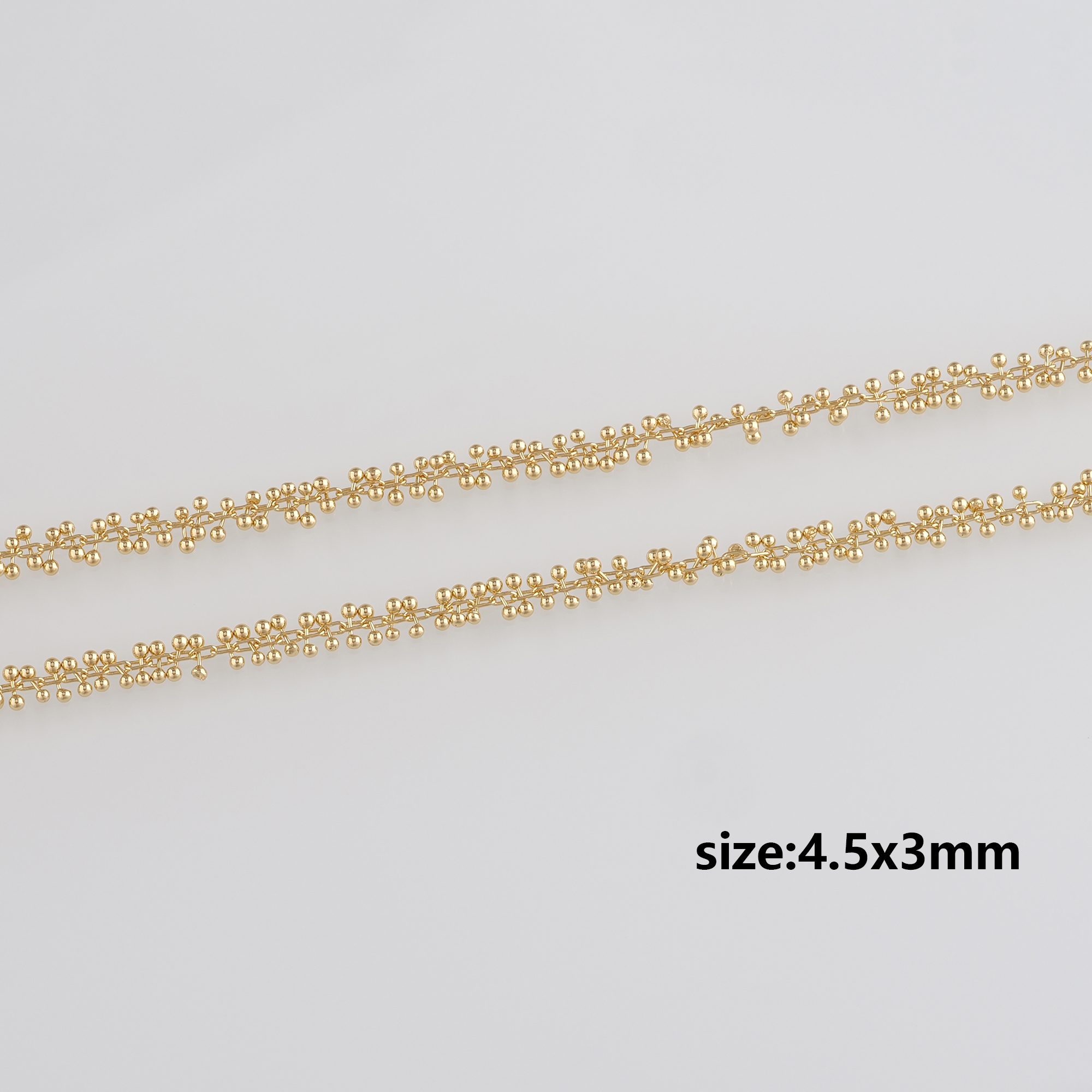 18K Gold Filled Ball Chain Necklace,Dainty Thin Link Chain,Gold Chain Necklace for Women DIY Jewelry Making Supply