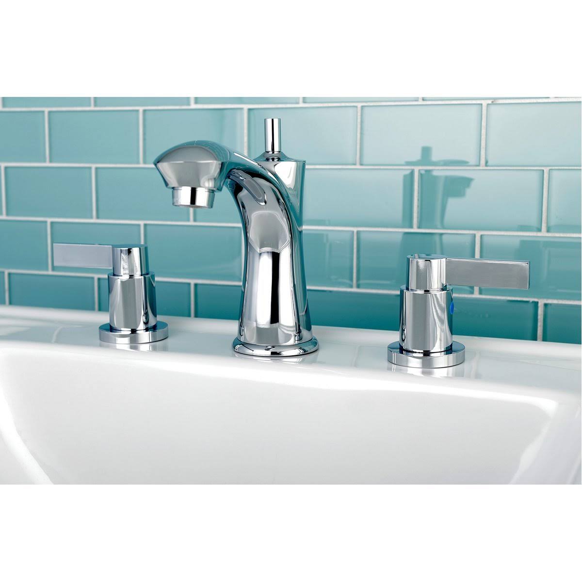 Kingston Brass NuvoFusion 8 in. Widespread Bathroom Faucet, Brushed Nickel
