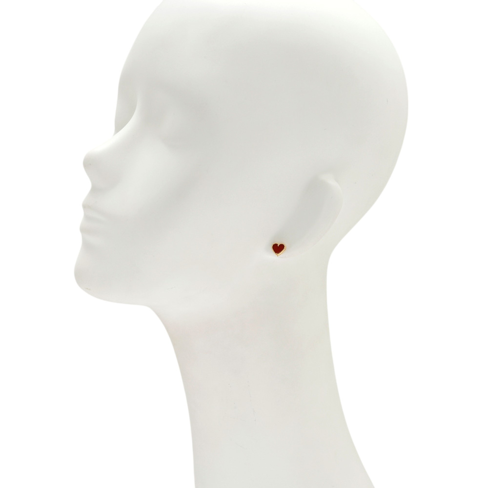 Van Cleef & Arpels Sweet Alhambra Heart Earrings 18K Rose Gold VCARN6BP00