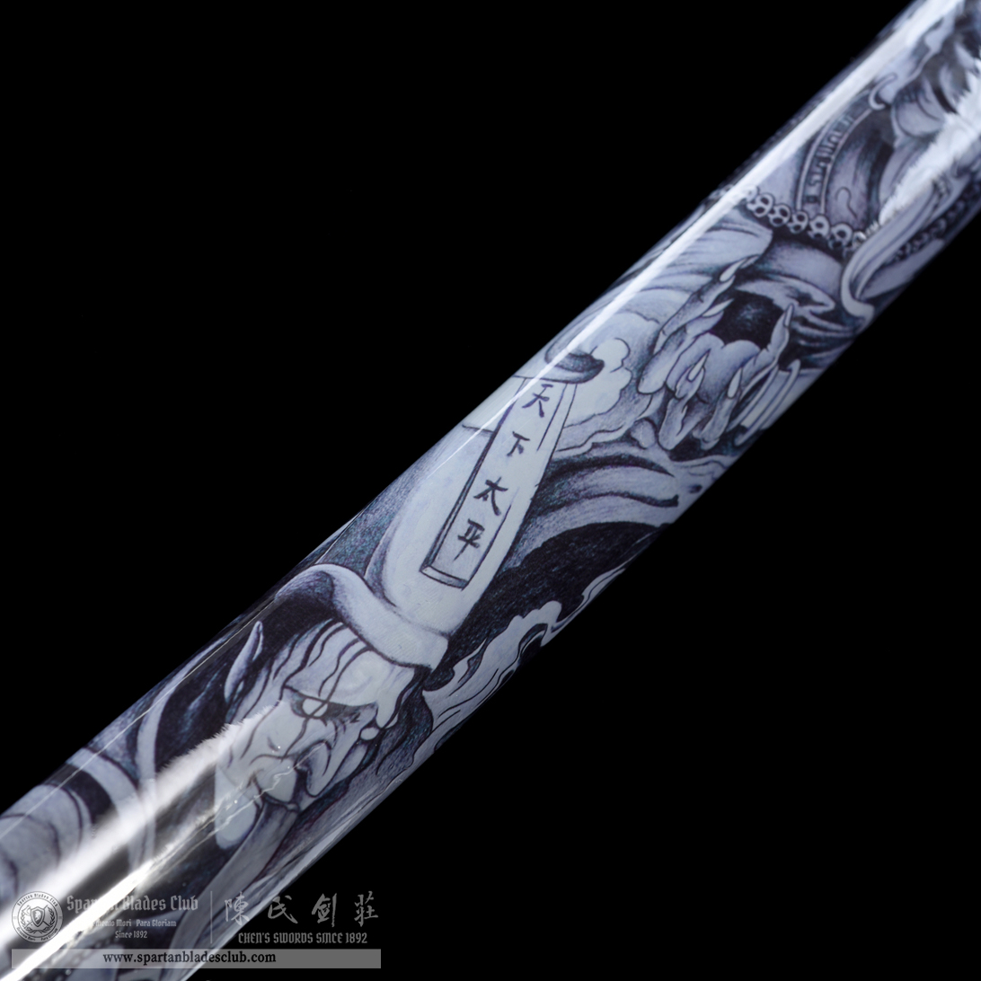 HW44 | Heibai Wuchang | Not Sharpened | Practice Sword | Katana | Carbon Steel | Grey | Full-tang | Spartan Blades Club | CHEN'S SWORDS 1892 - Spartan Blades Club - 陳氏劍莊1892