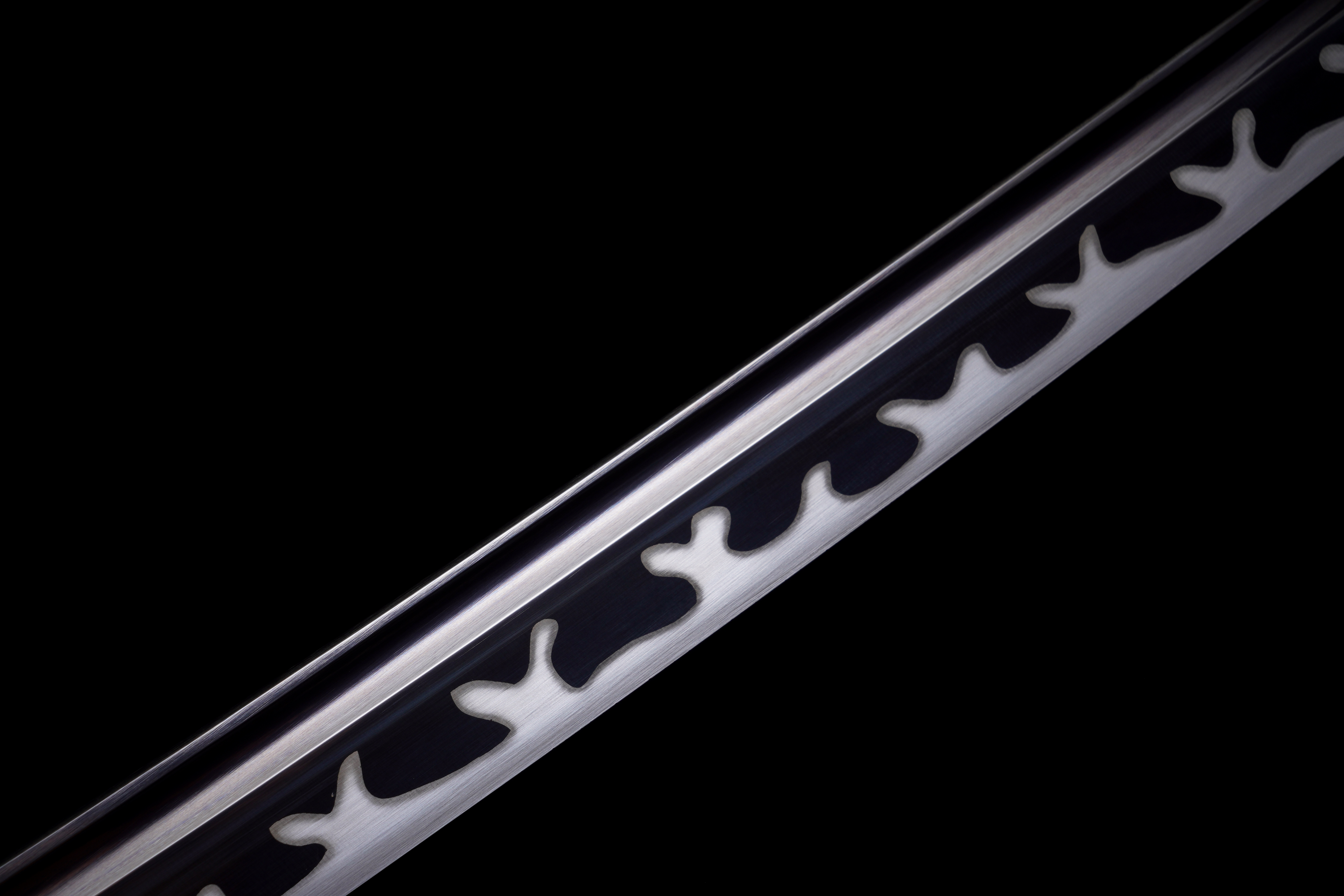 Handmade Katana 9260 Spring Steel Black Blade Dark Dragon Full Tang