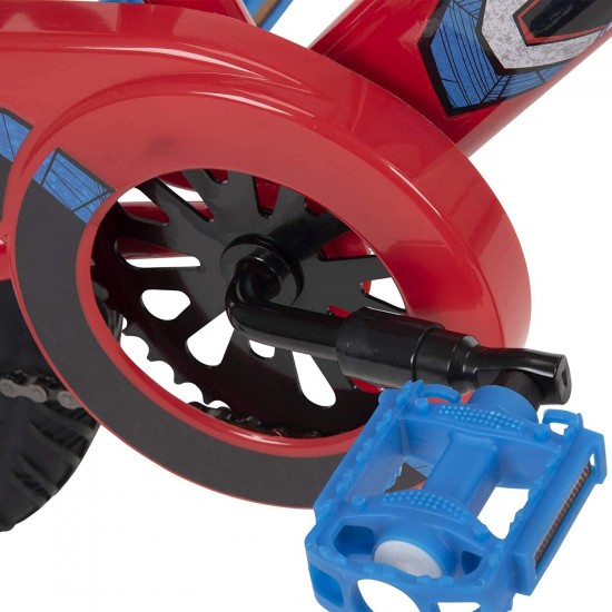 12 inch Spider-Man Kid Bike, Handlebar Plaque, Quick Connect, 12 inch