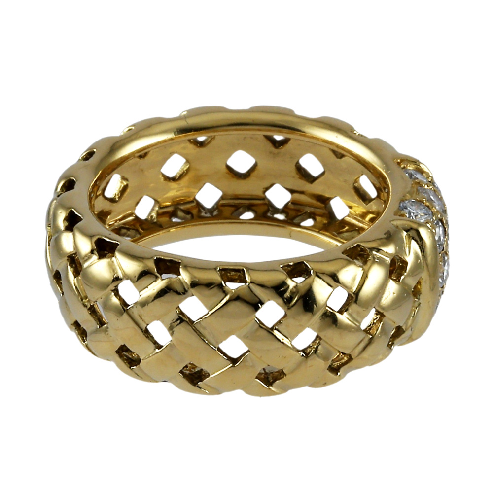 Tiffany & Co. Tiffany Mineverley Diamond K18YG Yellow Gold Ring
