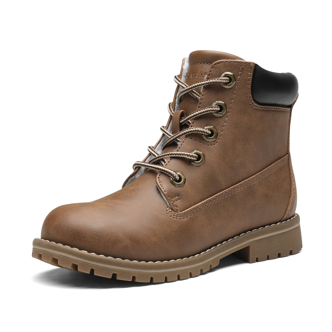 Boys' Fur-Lined Combat Winter Boots