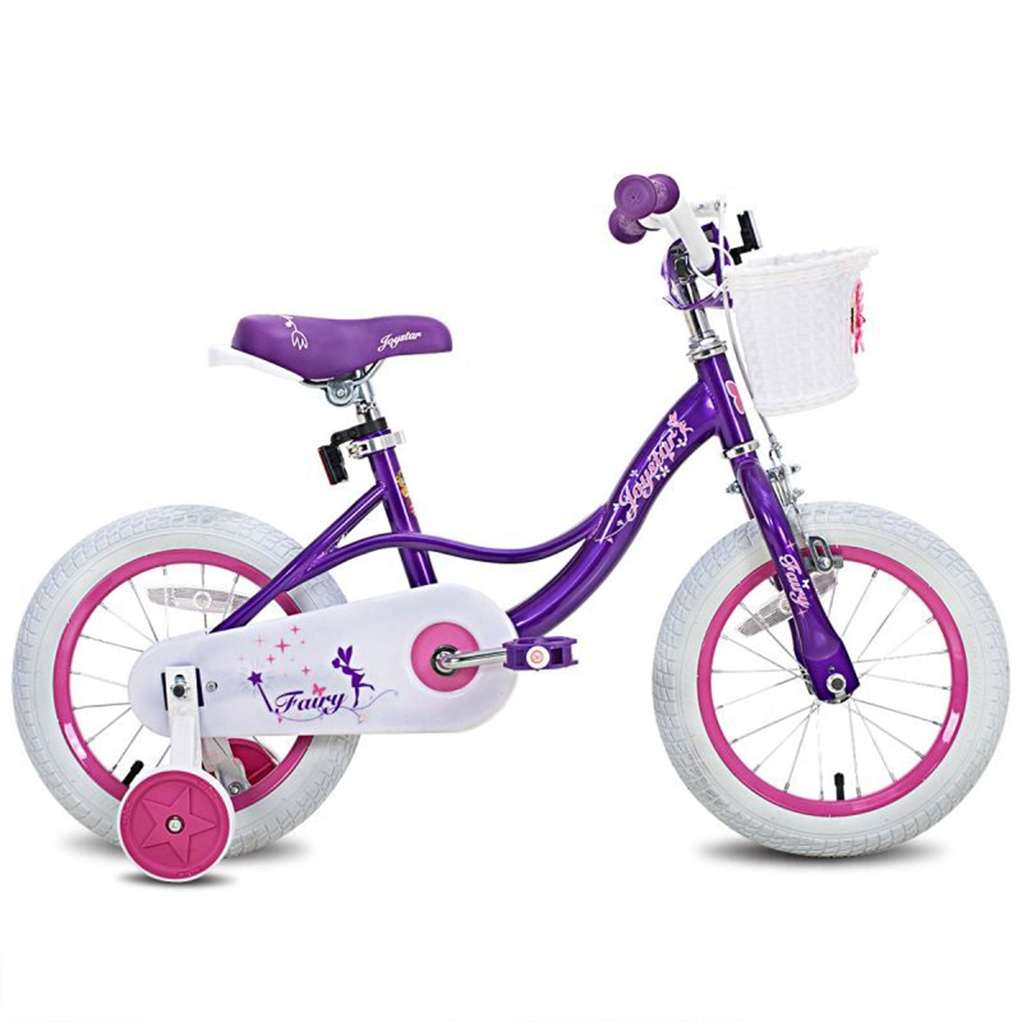 Fairy 16 Inch Kids Bike w/ Training Wheels for Ages 4 to 7, Purple (Open Box)