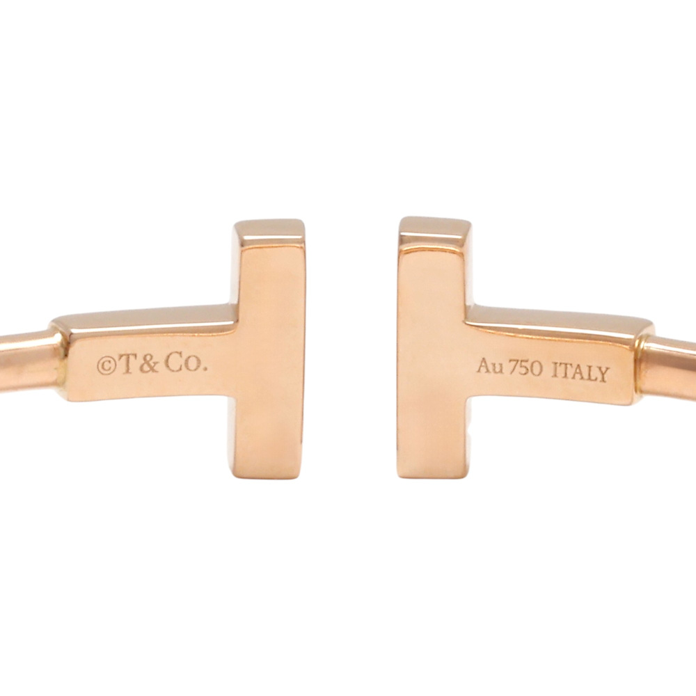 Tiffany & Co. Tiffany T Wire Bracelet 18K Rose Gold Onyx 64028650