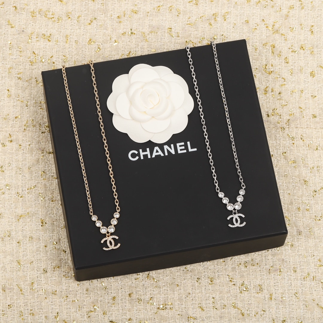Chanel Cc Silver Necklace