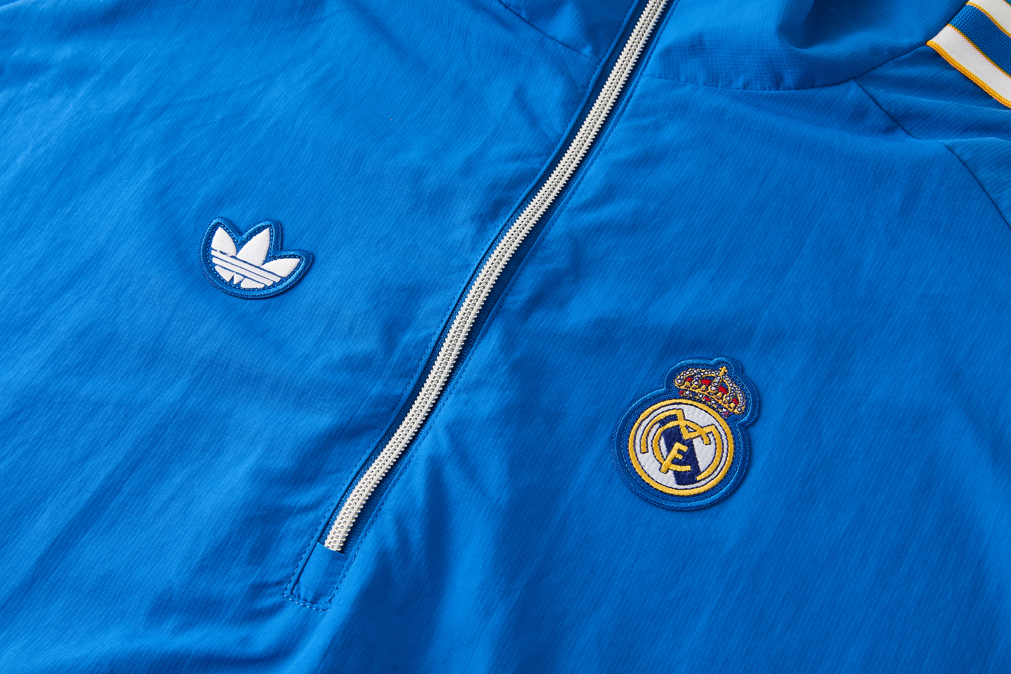 Real Madrid Half Zipper Blue Windbreaker S-XXL