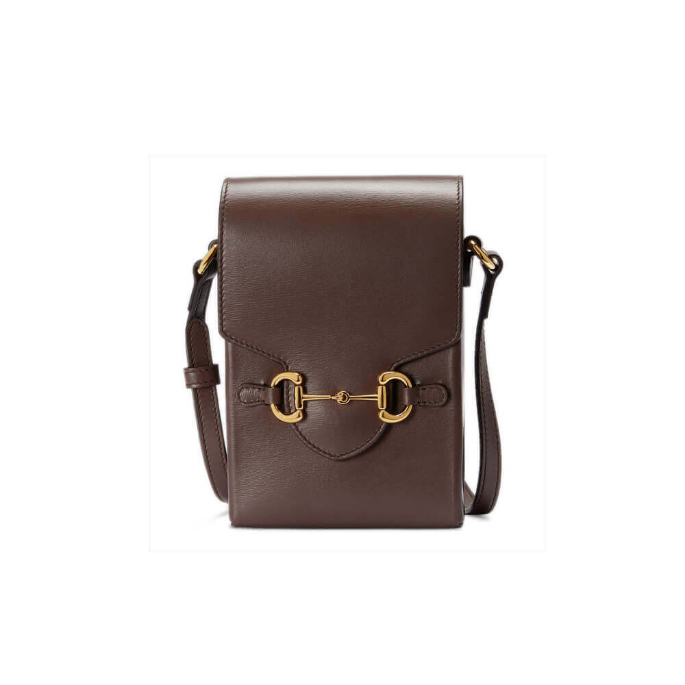 Gucci Horsebit 1955 Mini Bag in Brown Leather