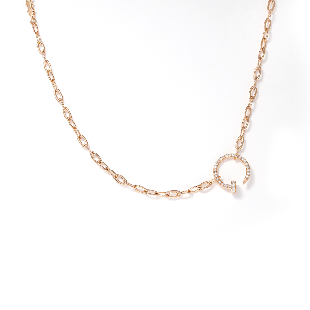 Cartier Juste un Clou Necklace 18K Rose Gold Diamond N7413500