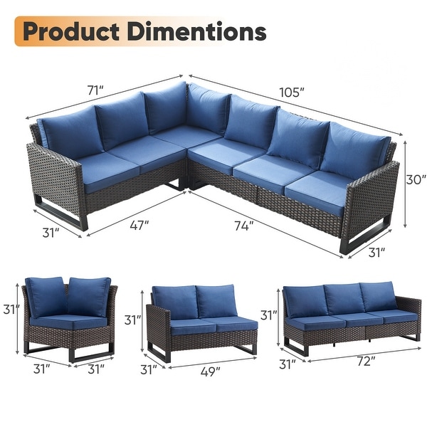 Patio Furniture Set with Propane Gas Fire Pit Table