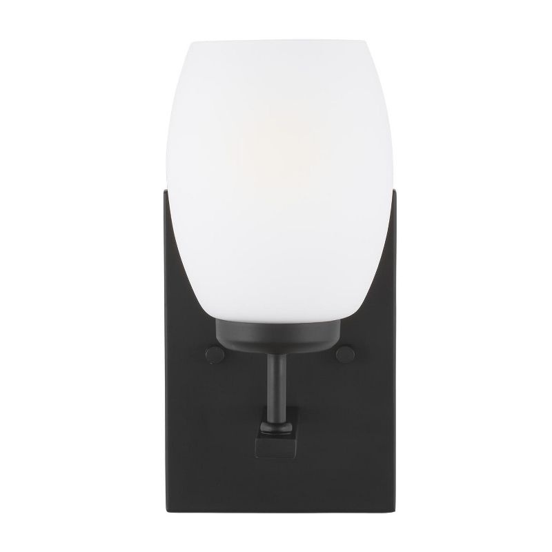 Generation Lighting Catlin 1 Lights Midnight Black Wall Bath Fixture