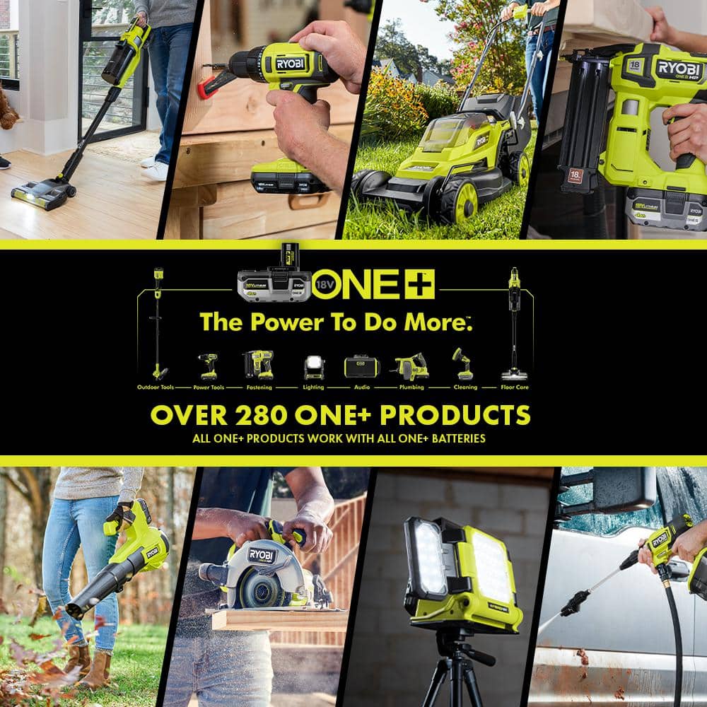 2026 RYOBI ONE+ 18V Cordless 6-Tool Combo Kit with 1.5 Ah Battery, 4.0 Ah Battery, Charger with Jig Saw PCL1600K2-P5231 28324924