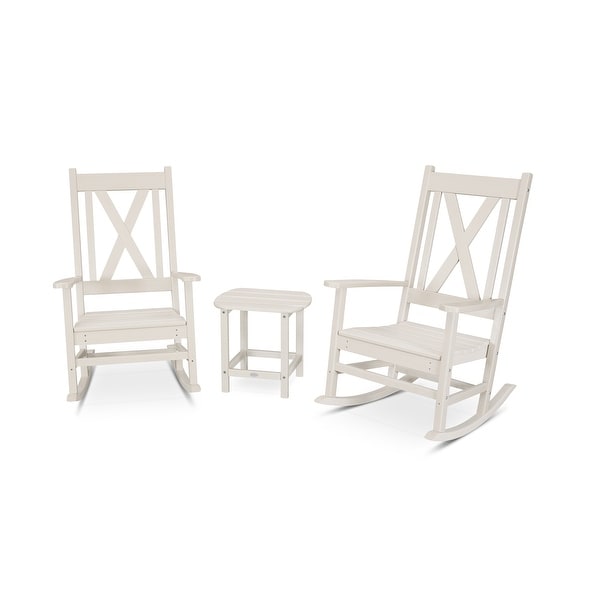 POLYWOOD Braxton 3Piece Porch Rocking Chair Set