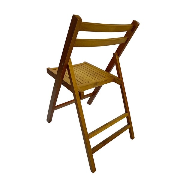Furniture Slatted Wood Folding Special Event Chair ,Set of 4