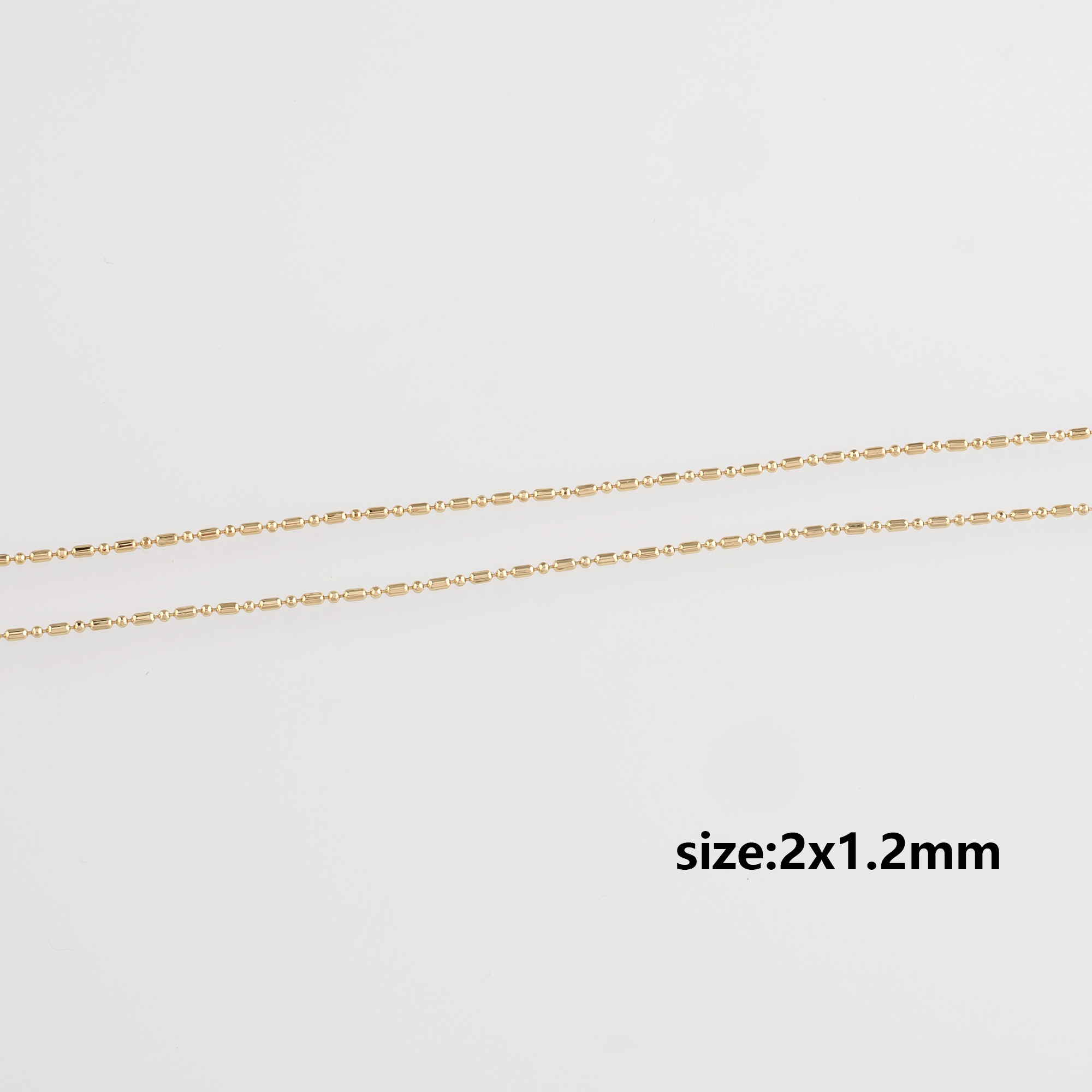 18K Gold Filled Ball Chain Necklace,Dainty Thin Link Chain,Gold Chain Necklace for Women DIY Jewelry Making Supply