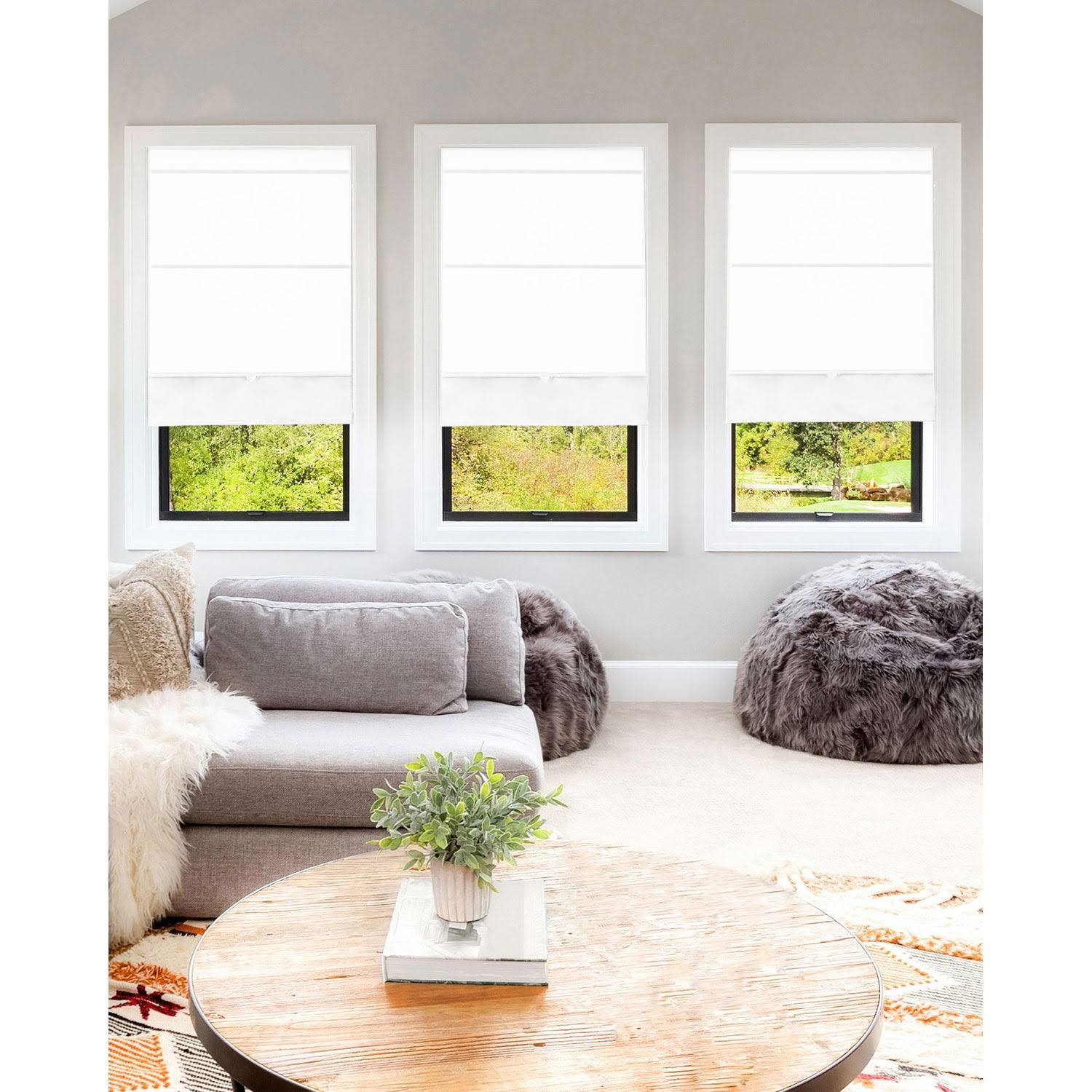 Chicology Cordless Magnetic Roman Shades, Light Filtering - 48