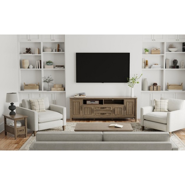 Simplihome 72 Inch Tv Media Stand Lev Smoky Brown