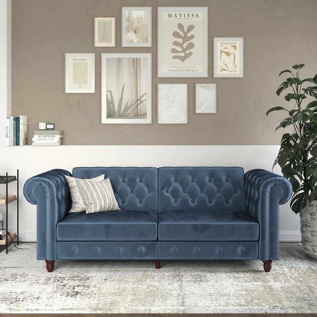 Finnley Velvet Upholstered Sofa Futon Room amp Joy