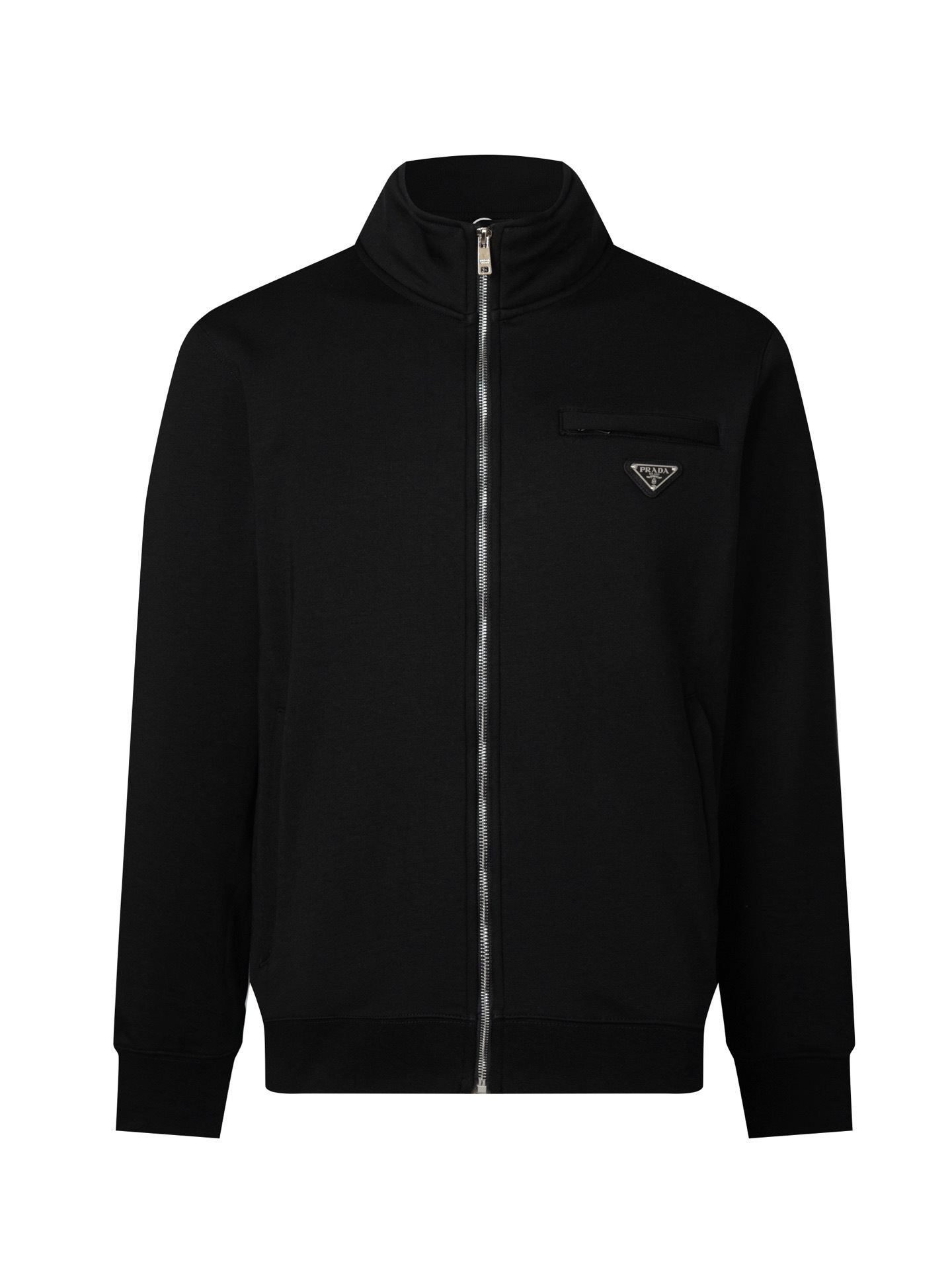 Prada Triangle Logo Fleece-Lined Thick Casual Jacket - cnluxepick