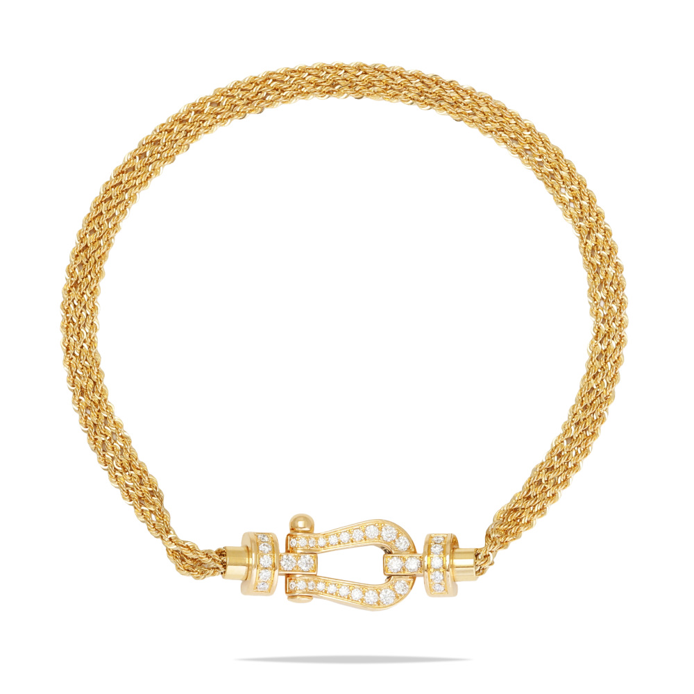 FRED Force 10 Mm Bracelet 18K Yellow Gold Diamond 0B0071-6B1010