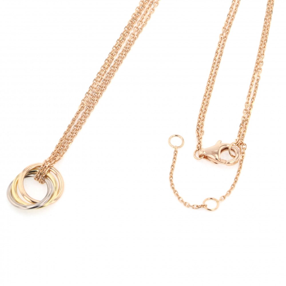 Cartier Trinity Baby Necklace Tri-Gold