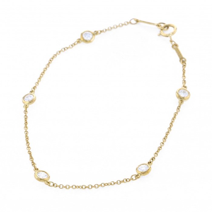 Tiffany & Co. By the Yard Bracelet 18K Yellow Gold Diamond