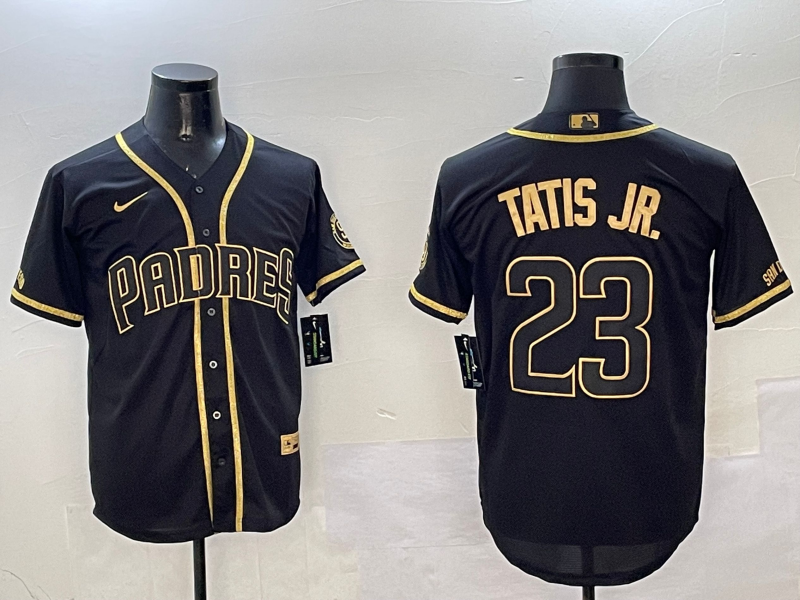 Men's San Diego Padres Fernando Tatis Jr. #23 Black Player Stitched Jersey