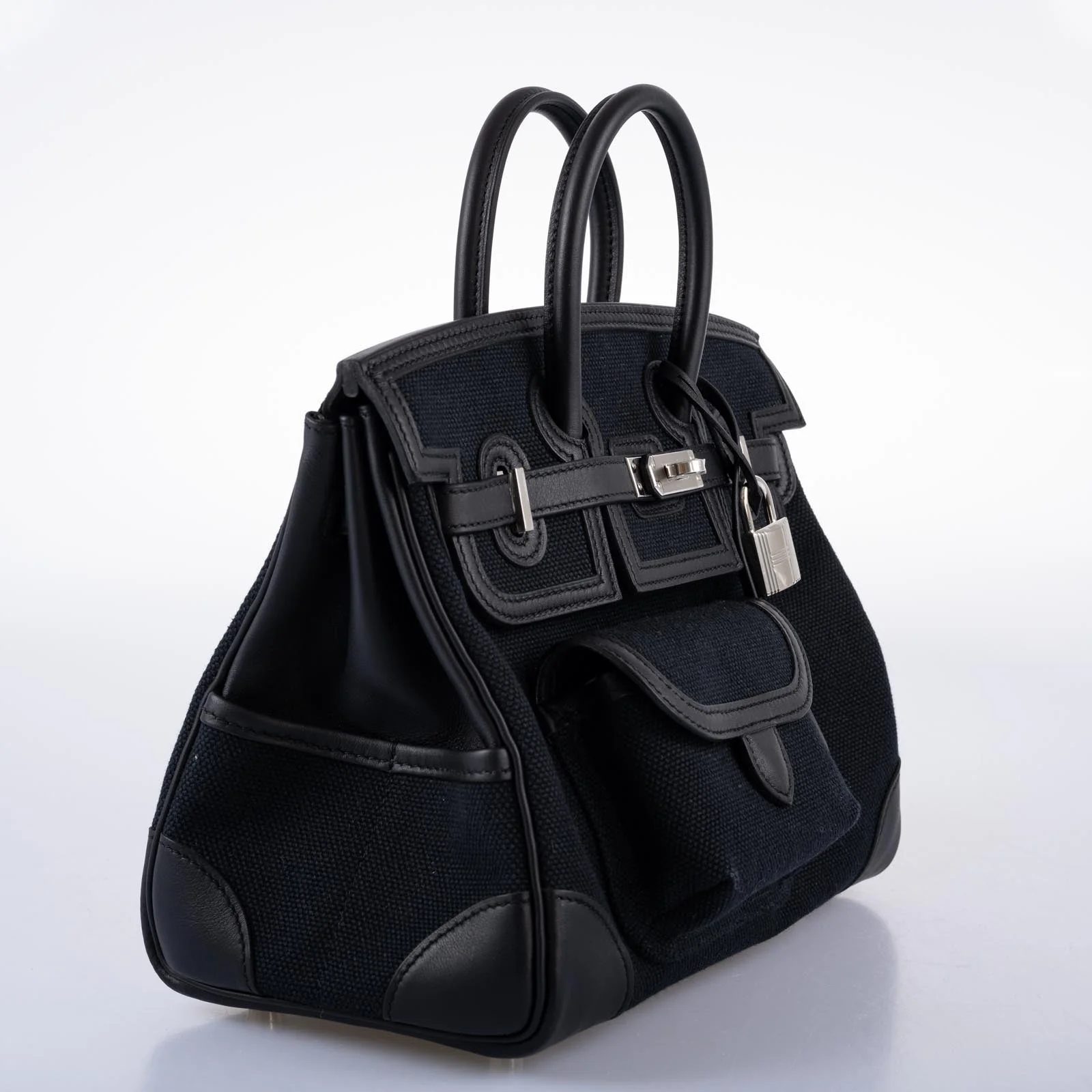 Hermès Birkin 25 Cargo Caban Toile Goéland and Swift Palladium Hardware