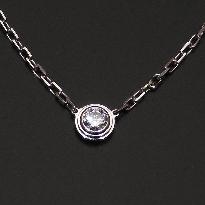 Cartier Damour (diamant Leger) Sm Necklace 18K White Gold Diamond