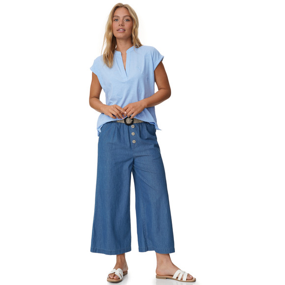Gina Damen T-Shirt mit Stickerei