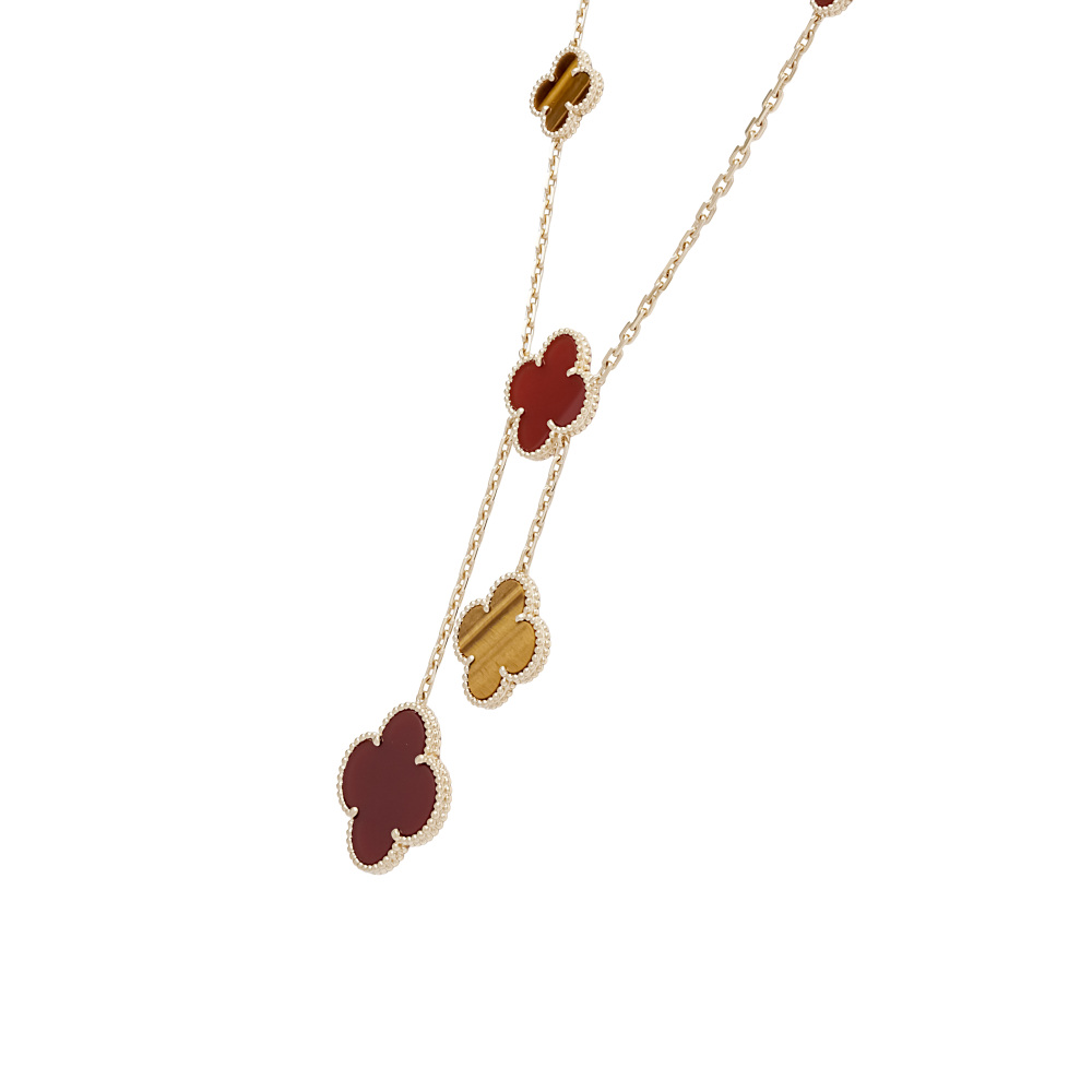 Van Cleef & Arpels Magic Alhambra 6 Motifs Necklace 18K Yellow Gold VCARN5JP00