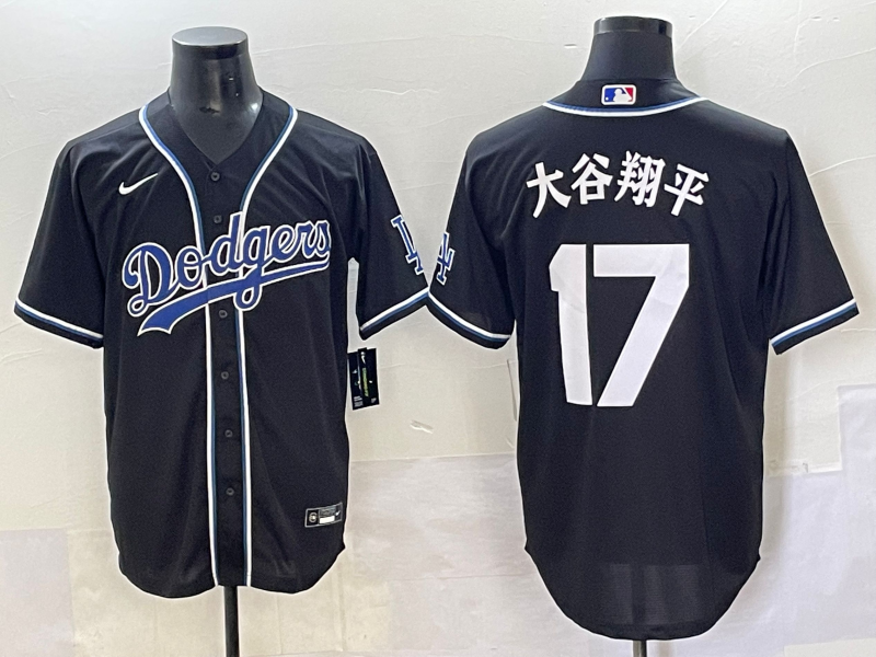 Men's Los Angeles Dodgers Shohei Ohtani #17 Black Game Jersey
