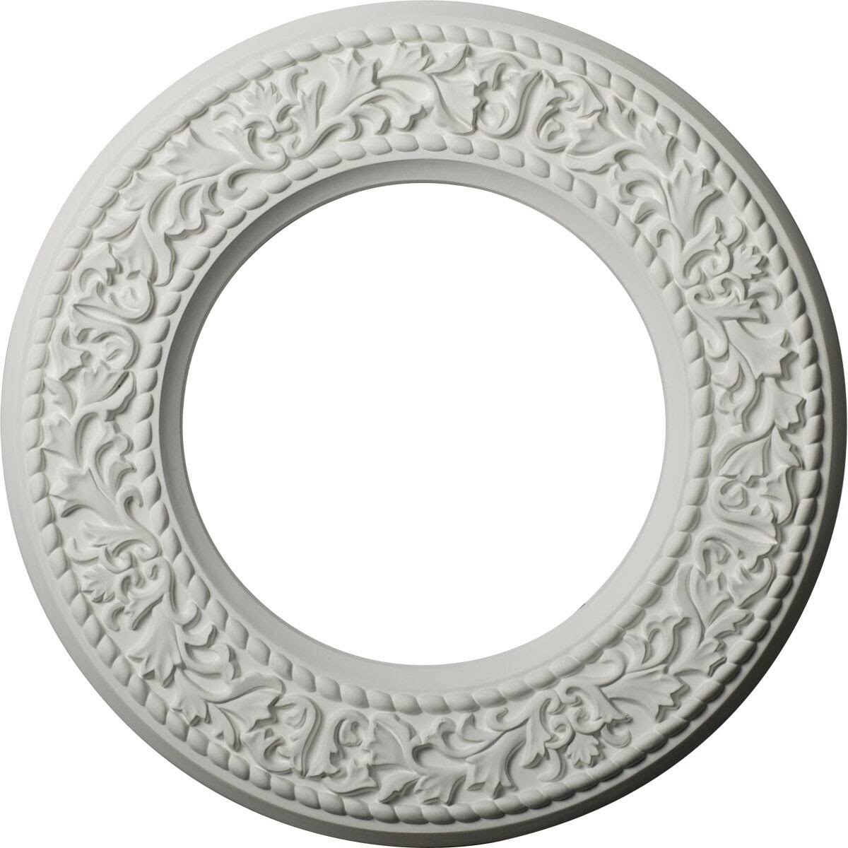 13 3/8x22OD x 7 1/2x22ID x 3/4x22P Blackthorn Ceiling Medallion (Fits Canopies Up to 7 1/2x22), Hand-Painted Mississippi Mud Cra