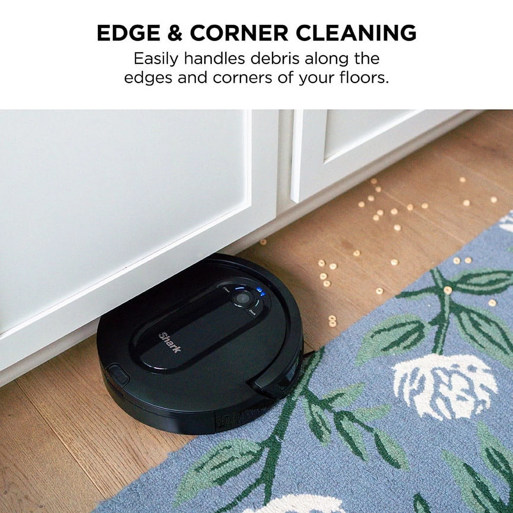 Restored Shark EZ Robot Vacuum with Row-by-Row Cleaning, Powerful Suction, Perfect for Pet Hair, Wi-Fi, Carpets & Hard Floors (RV990) (Refurbished)