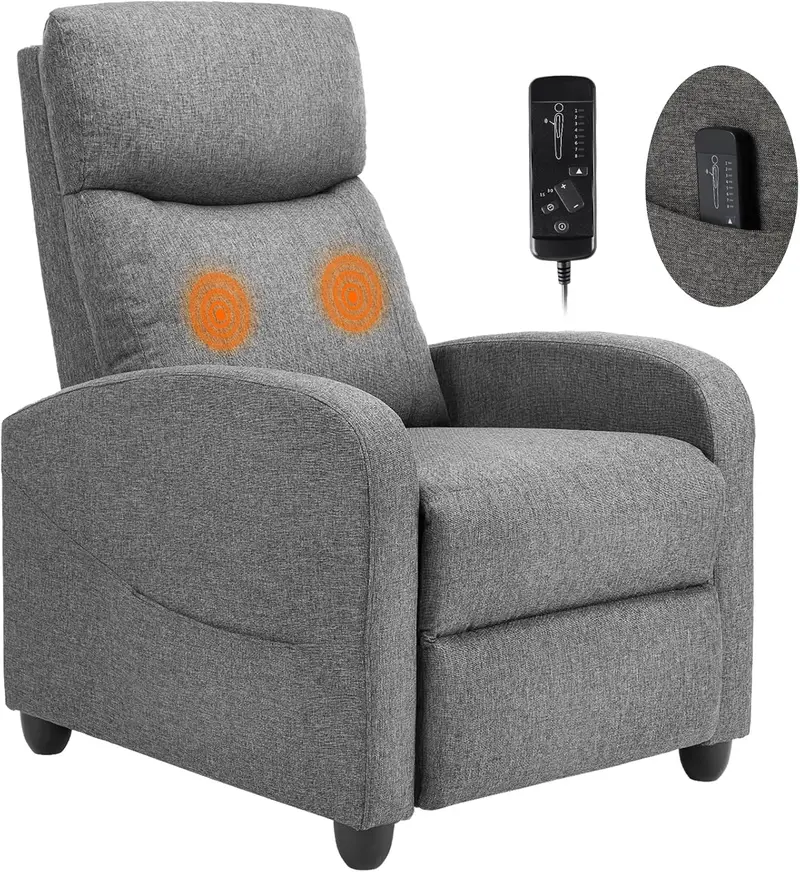 Smooth-Glide 360° Swivel Recliner – Crisp-Finish Rocking Chair with Sliding Base