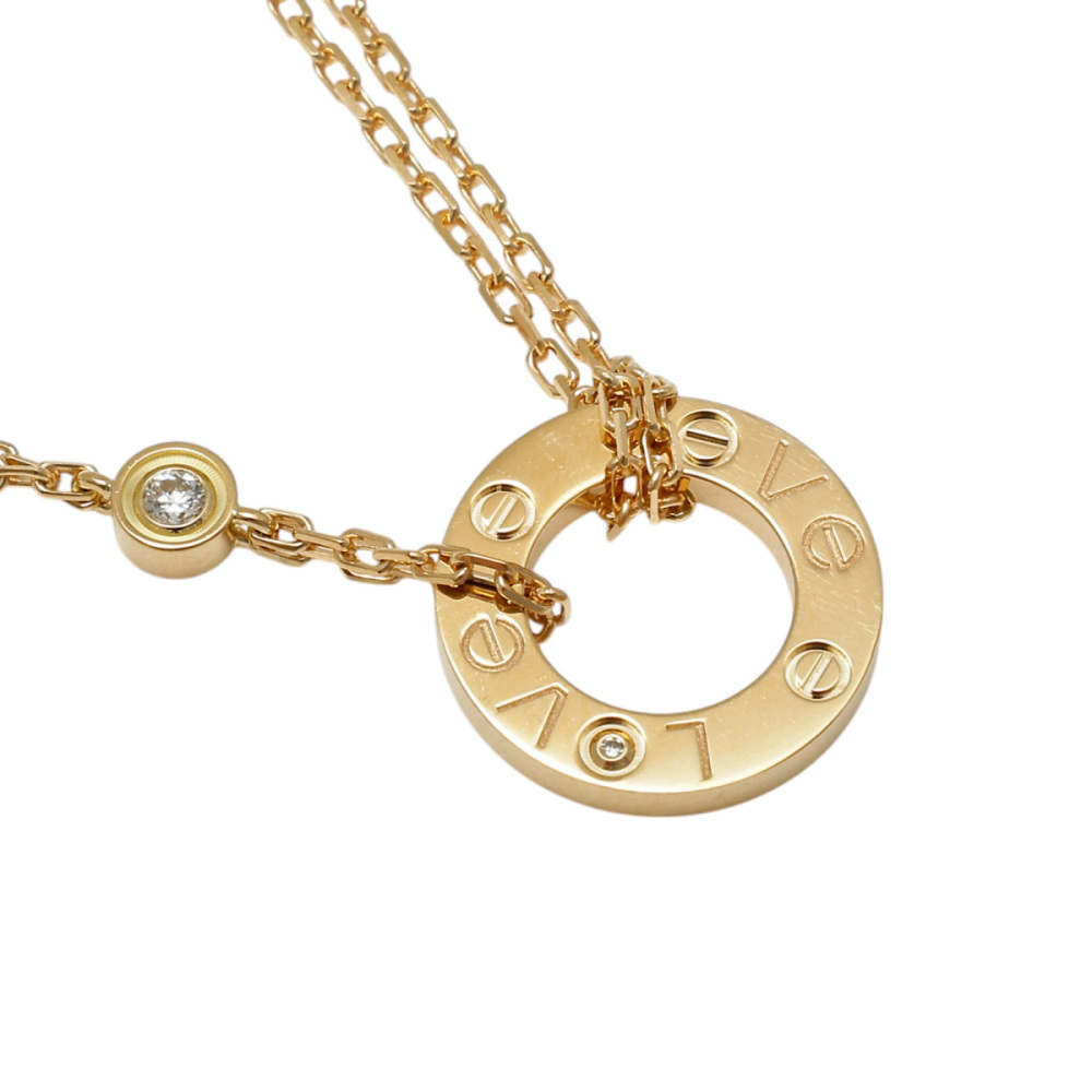 Cartier Love 2 Diamonds Necklace 18K Yellow Gold Diamond B7219500