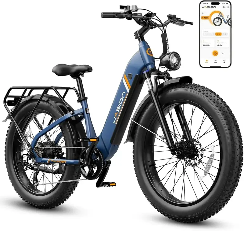 Thunder 1500W Electric Fat-Tire Bike – 30+ MPH Top Speed, 80-Mile Range, Hydraulic Disc Brakes