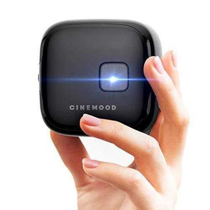 cinemood-360-Smart wi-fi Cube Projector with Streaming Services, 360~ Videos, Games, Kids Entertainment. 120 inch Picture, 5-Hour Video Playtime. Neat Portable Projector for Family Entertainment.