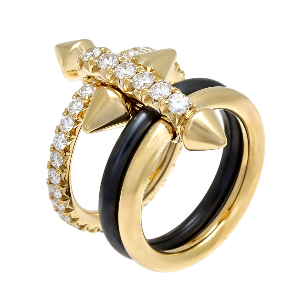 Tiffany & Co. Titan By Pharrell Williams Ring 18K Yellow Gold Diamond 73468558