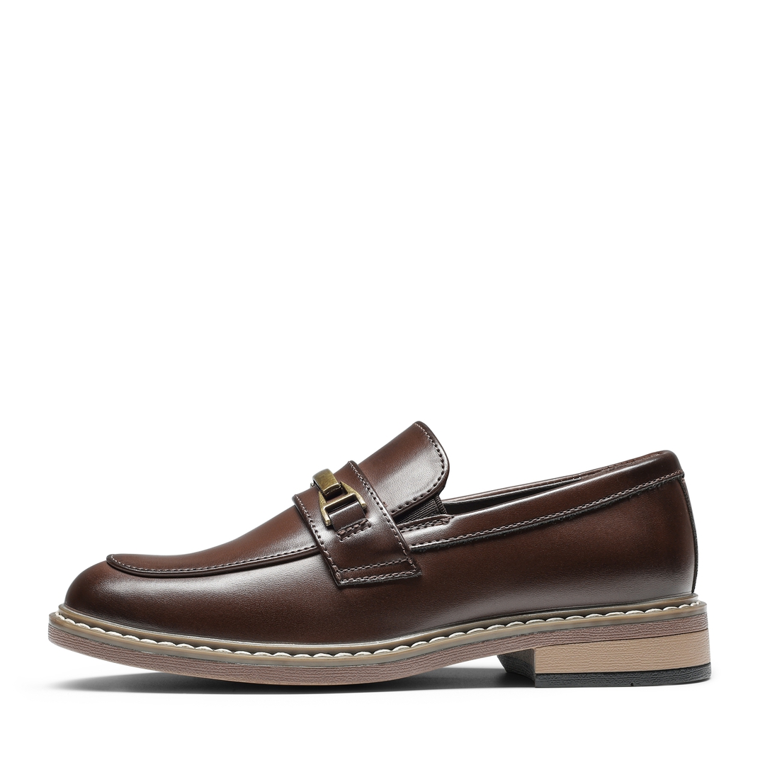 Boys' Classic Synthetic Leather Slip-On Loafers