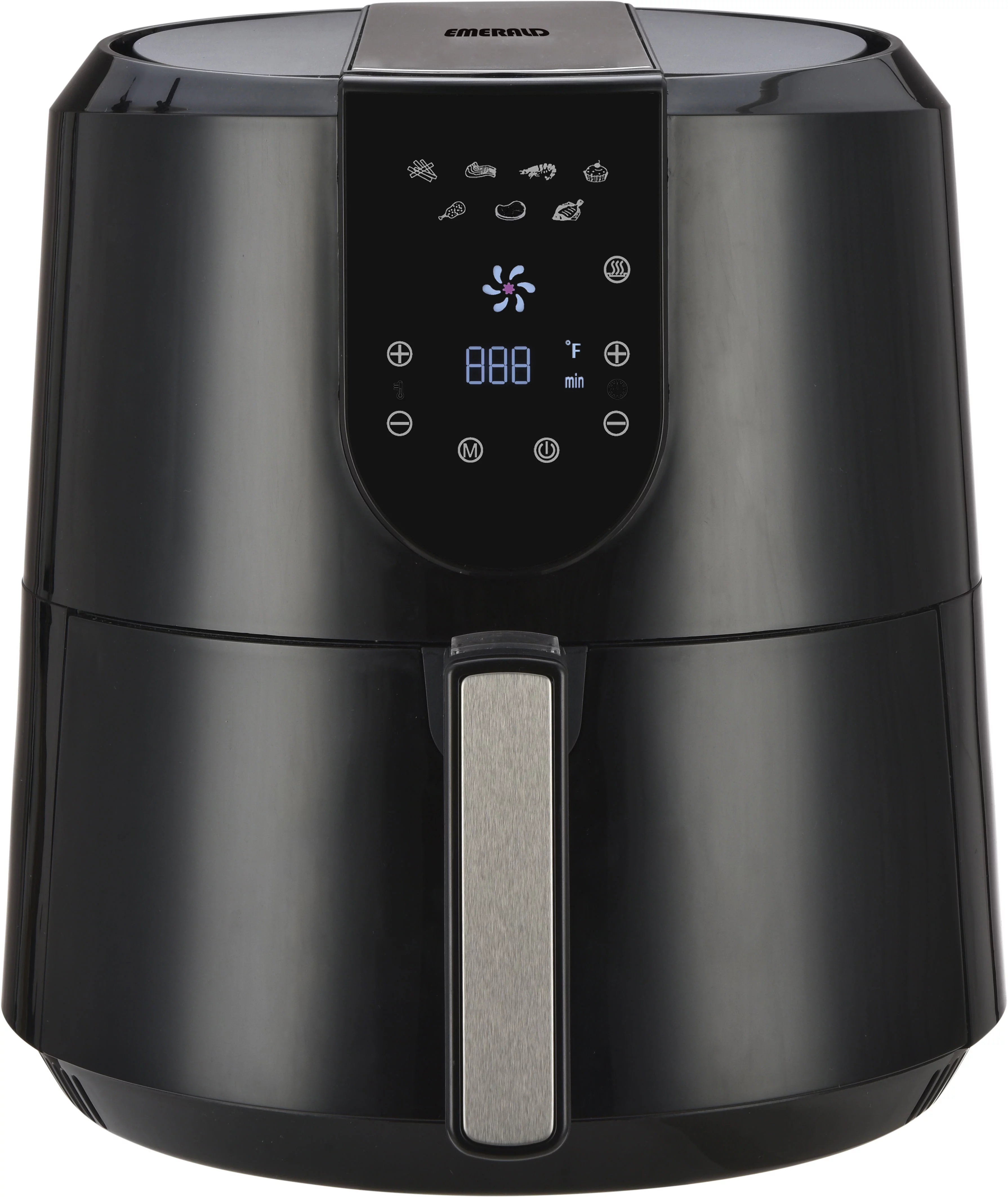 Emerald Air Fryer 5.2 Liter Capacity w/ Digital LED Touch Display & Slide out Pan/Detachable Basket 1800 Watts (1807)