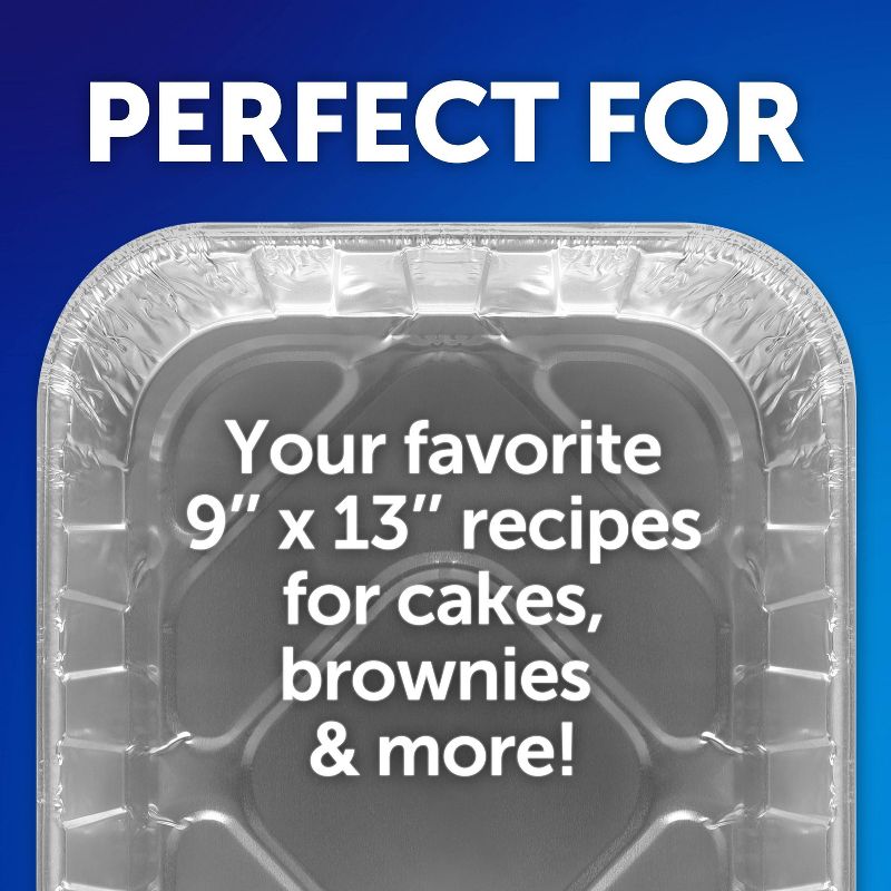 Hefty EZ Foil Teal Cake Pan with Lids - 2ct
