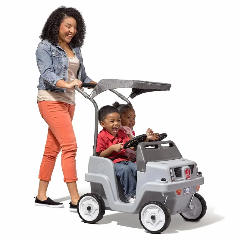 Step2 Side-by-Side Push-Around SUV Ride-On Toy – Two-Seat Toddler Activity Car